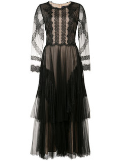 кружевное платье с вышивкой Marchesa Notte
