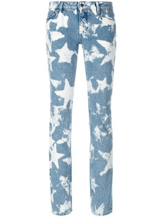 джинсы скинни со звездами с эффектом обесцвечивания  Givenchy