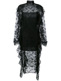 кружевное платье с неровными краями Christopher Kane