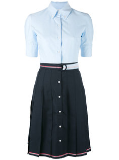 плиссированное платье-рубашка Thom Browne