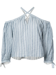блуза в полоску с петлей-халтер  Rebecca Taylor