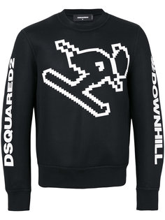 толстовка с изображением лыжника Dsquared2
