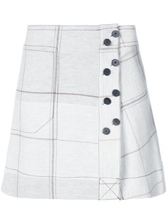 юбка мини с решетчатым принтом  Derek Lam 10 Crosby
