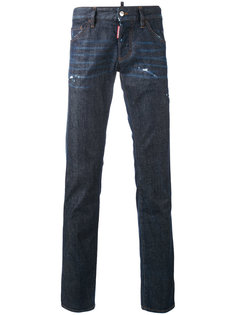 джинсы с потертой отделкой Dsquared2
