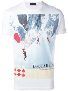 футболка с принтом скалолазов Dsquared2