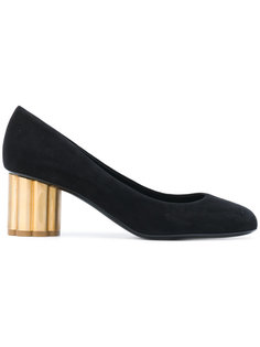 туфли на контрастном каблуке Salvatore Ferragamo