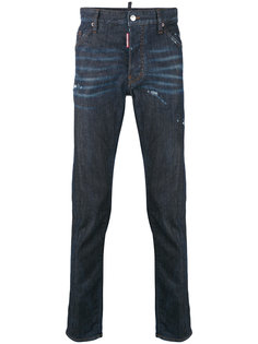 джинсы кроя слим с потертой отделкой Dsquared2