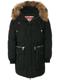 парка-пуховик с мехом енота Dsquared2