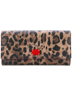 кошелек с леопардовым принтом Dolce &amp; Gabbana