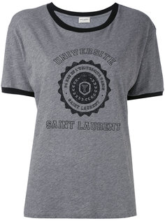 футболка с нашивкой логотипа Saint Laurent