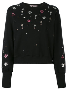 толстовка с металлическими полосками MSGM