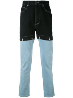 джинсы с контрастными панелями Christopher Shannon