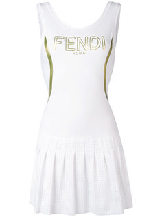 короткое платеь с логотипом FF Fendi
