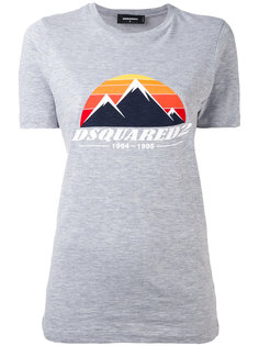 футболка с принтом гор и логотипа Dsquared2