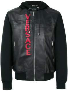 байкерская куртка с капюшоном Versace