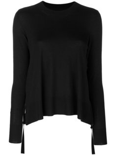 трикотажный джемпер с закругленным краем  Mm6 Maison Margiela
