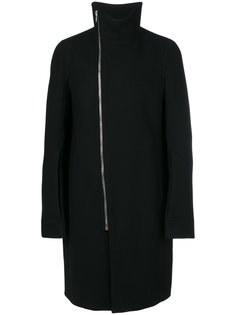 пальто со смещенной молнией Rick Owens