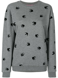 толстовка с бархатистыми ласточками McQ Alexander McQueen
