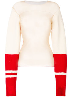 прозрачная блузка с контрастными рукавами Calvin Klein 205W39nyc