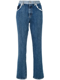 джинсы с кружевной отделкой  Miu Miu
