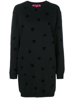 платье с рисунком из ласточек McQ Alexander McQueen