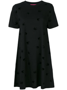 платье с рисунком из ласточек McQ Alexander McQueen