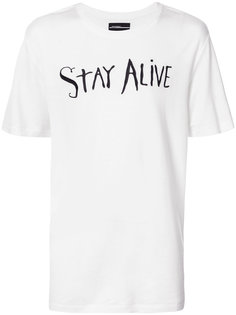 футболка с вышивкой stay alive Rochambeau