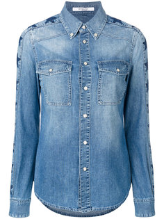 джинсовая рубашка с принтом из звезд Givenchy