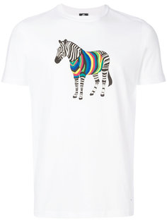 футболка с разноцветной зеброй  Ps By Paul Smith