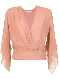 silk wrap blouse Giuliana Romanno