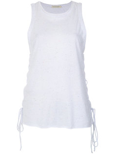 lace-up details tank top Giuliana Romanno