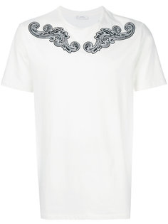 футболка с витым принтом на плечах Versace Collection