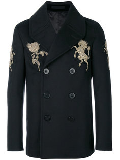 пальто с золотистой вышивкой Alexander McQueen