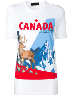 футболка с принтом Canada mountain  Dsquared2