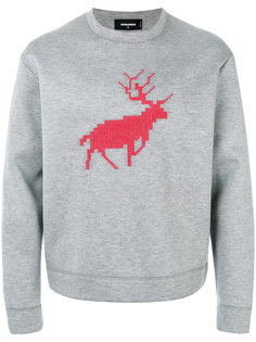 свитер с вышивкой оленя Dsquared2