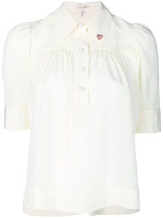 блузка с сердечками на воротнике и укороченными рукавами Marc Jacobs