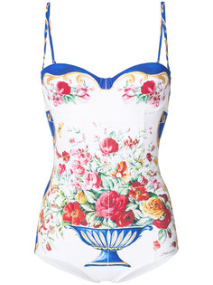 слитный купальник с цветочным рисунком Dolce &amp; Gabbana