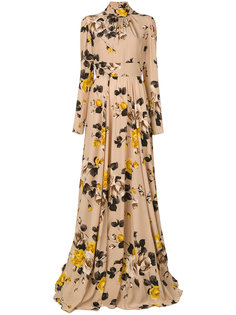 платье с цветочным рисунком Rochas