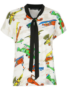 airplane print blouse Reinaldo Lourenço