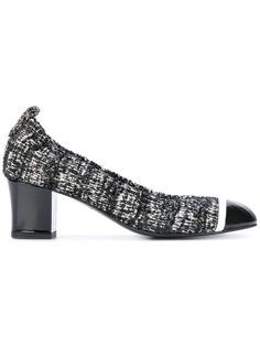 фактурные туфли на устойчивом каблуке Lanvin