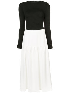 Long Sleeve Colorblocked Dress Derek Lam