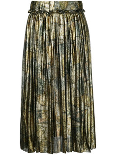 плиссированная юбка металлик  Maison Margiela