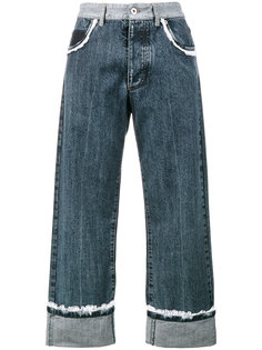 джинсы с кружевной отделкой  Miu Miu