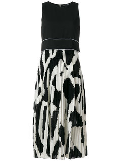 Graffiti Pleated Long Dress Proenza Schouler