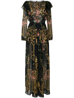 макси платье с цветочным узором Alberta Ferretti