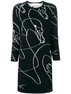 платье-свитер Scribble Swan Victoria Victoria Beckham