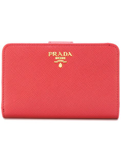 кошелек для карт с фирменной бляшкой Prada