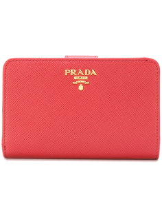 кошелек для карт с фирменной бляшкой Prada