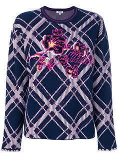 клетчатый свитер с логотипом Kenzo
