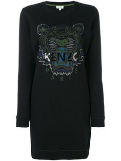 платье с фирменным вышитым тигром Kenzo